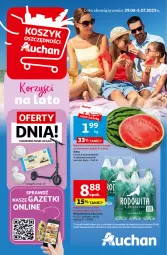 Gazetka promocyjna Auchan - Gazetka Korzyści na lato Hipermarket Auchan - Gazetka - ważna od 05.07 do 05.07.2023 - strona 1 - produkty: Arbuz, Woda