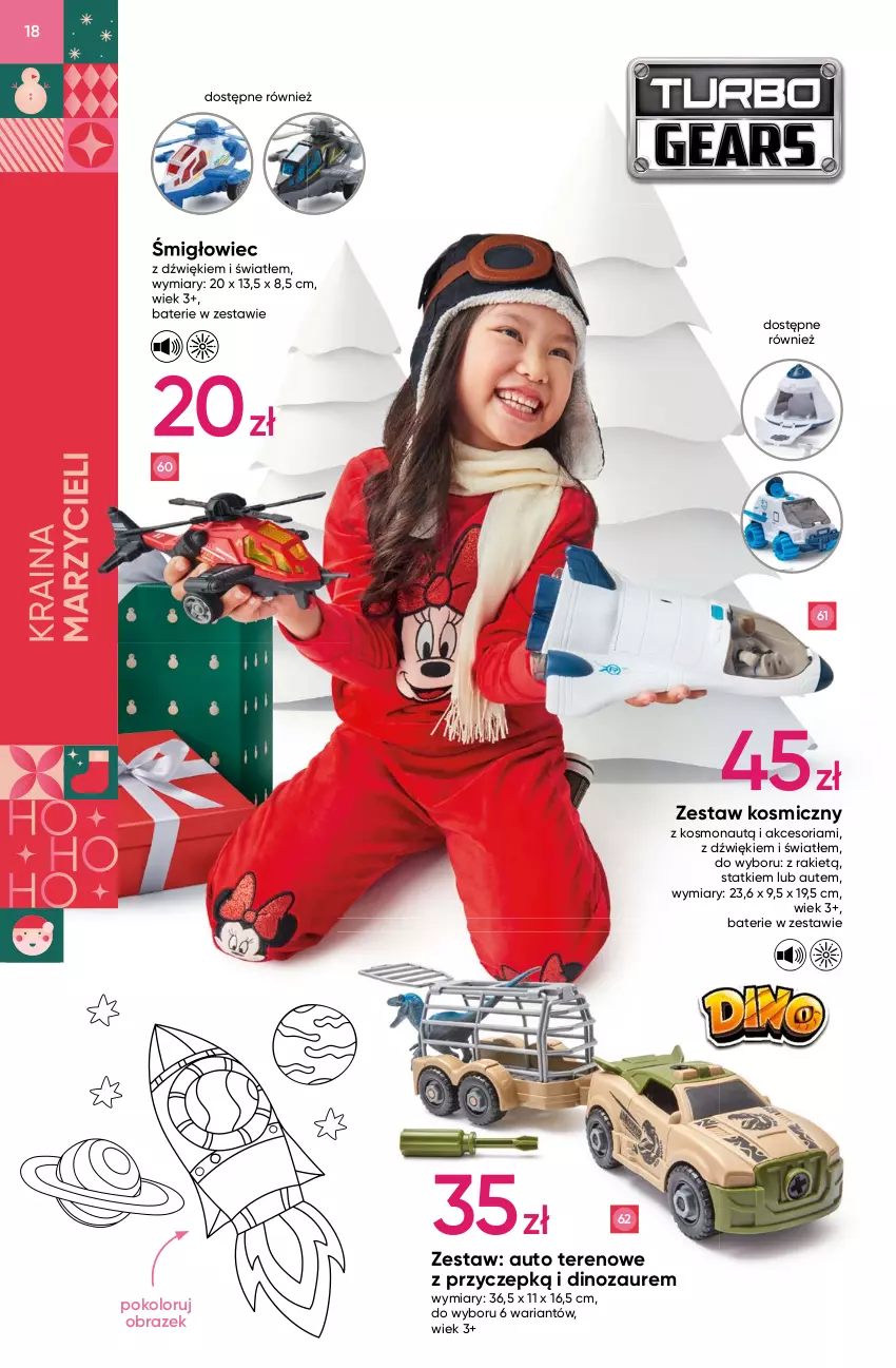 Gazetka promocyjna Pepco - Zabawki marzeń - ważna 02.11 do 22.12.2023 - strona 18 - produkty: Dinozaur, Kask, Obraz, Por