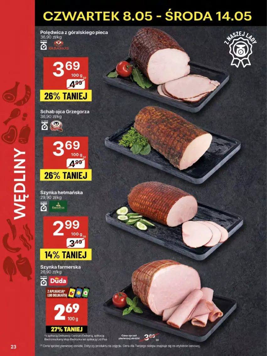 Gazetka promocyjna Delikatesy Centrum - Franczyza DC19 Czwartek - ważna 08.05 do 14.05.2025 - strona 23 - produkty: Fa, Owoce, Piec, Polędwica, Rum, Szynka, Szynka farmerska