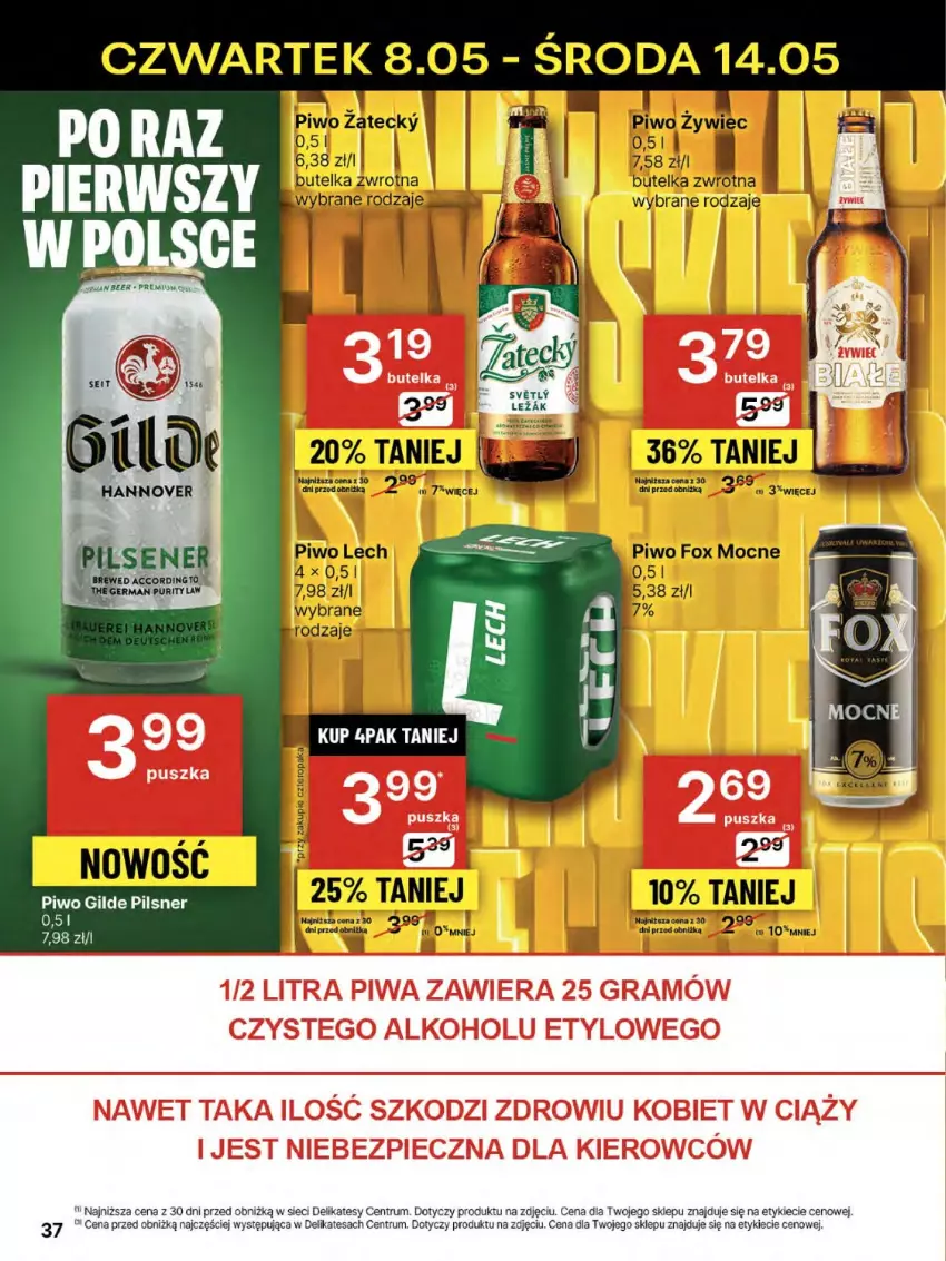 Gazetka promocyjna Delikatesy Centrum - Franczyza DC19 Czwartek - ważna 08.05 do 14.05.2025 - strona 37 - produkty: Piwo, Rum