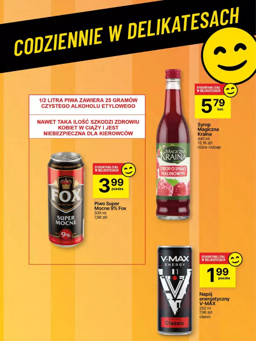 Gazetka promocyjna Delikatesy Centrum - Franczyza DC19 Czwartek - ważna 08.05 do 14.05.2025 - strona 62 - produkty: Napój, Napój energetyczny, Piwo, Syrop