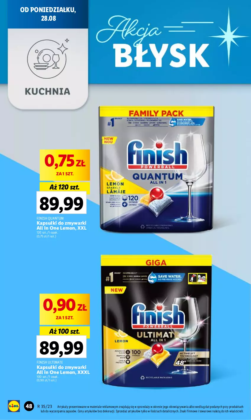 Gazetka promocyjna Lidl - GAZETKA - ważna 28.08 do 02.09.2023 - strona 62 - produkty: Finish, Zmywarki