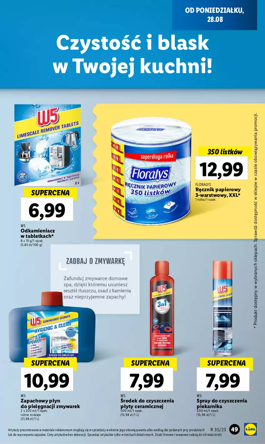 Gazetka promocyjna Lidl - GAZETKA - ważna 28.08 do 02.09.2023 - strona 63 - produkty: Flora, Odkamieniacz, Papier, Piekarnik, Ręcznik, Spray do czyszczenia, Tablet