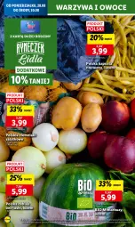 Gazetka promocyjna Lidl - GAZETKA - Gazetka - ważna od 02.09 do 02.09.2023 - strona 24 - produkty: Cebula, Warzywa, Ser, Warzywa i owoce, Ziemniaki, Sałat, Owoce, Chleb, Arbuz