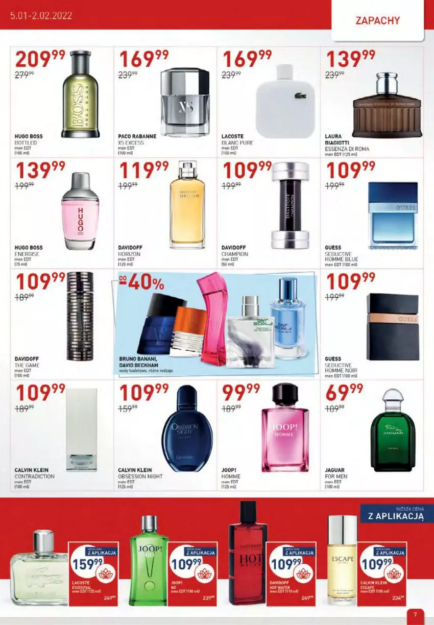 Gazetka promocyjna Drogerie Jawa - ważna 05.01 do 02.02.2022 - strona 7 - produkty: Bruno Banani, Calvin Klein, David Beckham, Davidoff, Fa, Hugo Boss, Jaguar, Lacoste, Laur, Paco Rabanne, Pur, SESSIO