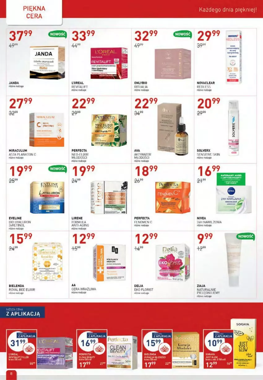 Gazetka promocyjna Drogerie Jawa - ważna 05.01 do 02.02.2022 - strona 8 - produkty: Bielenda, Edam, Eveline, Fa, Gin, Klej, Lirene, Nivea, Perfecta, Ser, Ziaja