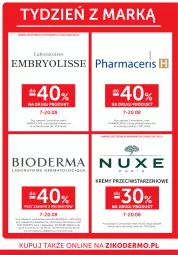 Gazetka promocyjna Ziko - Gazetka Ziko Dermo - Gazetka - ważna od 20.08 do 20.08.2025 - strona 22 - produkty: Ser, Acer, Bioderma, Embryolisse, Pharmaceris, Nuxe, Atoderm