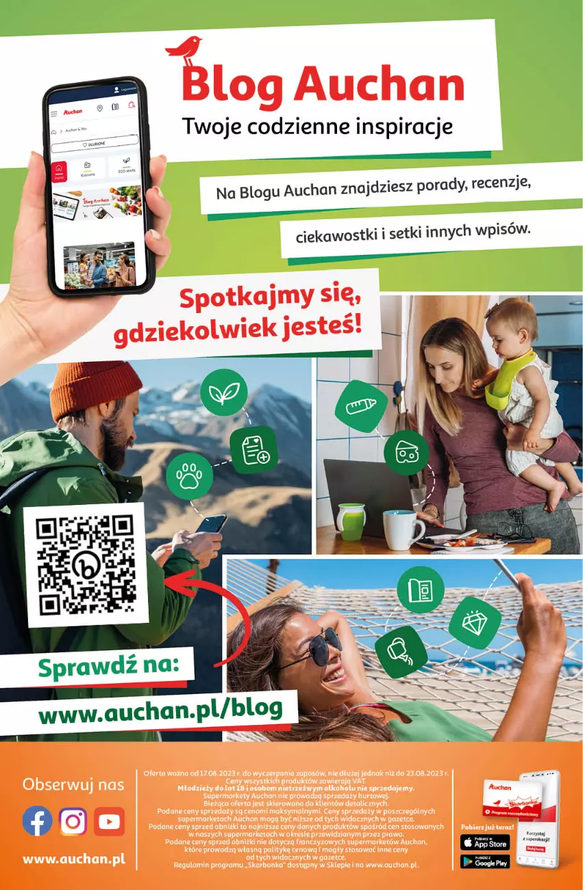 Gazetka promocyjna Auchan - Gazetka TANIE zakupy Supermarket Auchan - ważna 17.08 do 23.08.2023 - strona 12 - produkty: Por