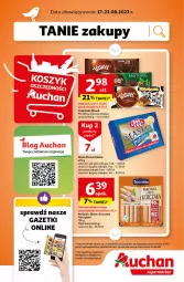 Gazetka promocyjna Auchan - Gazetka TANIE zakupy Supermarket Auchan - Gazetka - ważna od 23.08 do 23.08.2023 - strona 1 - produkty: Kurczak, Parówki, Wawel, Czekolada, Masło