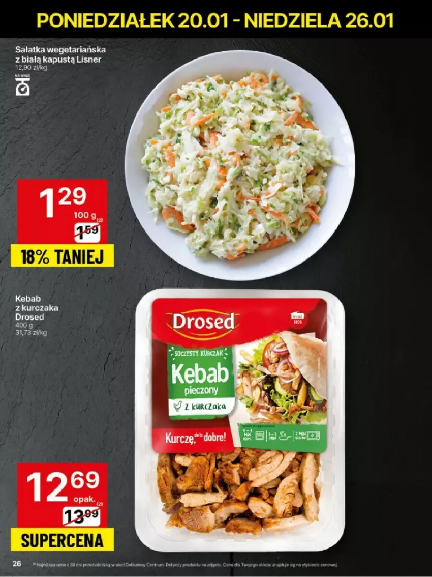 Gazetka promocyjna Delikatesy Centrum - ważna 20.01 do 26.01.2025 - strona 19 - produkty: Kapustą, Kebab, Kebab z kurczaka, Kurczak, Lisner, Rum, Sałat, Sałatka