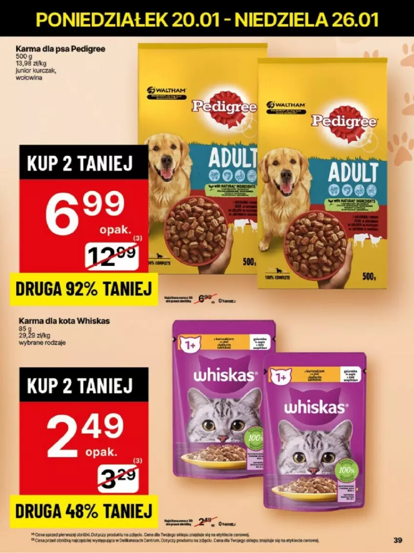 Gazetka promocyjna Delikatesy Centrum - ważna 20.01 do 26.01.2025 - strona 33 - produkty: Kurczak, Pedigree, Rum, Whiskas, Wołowina