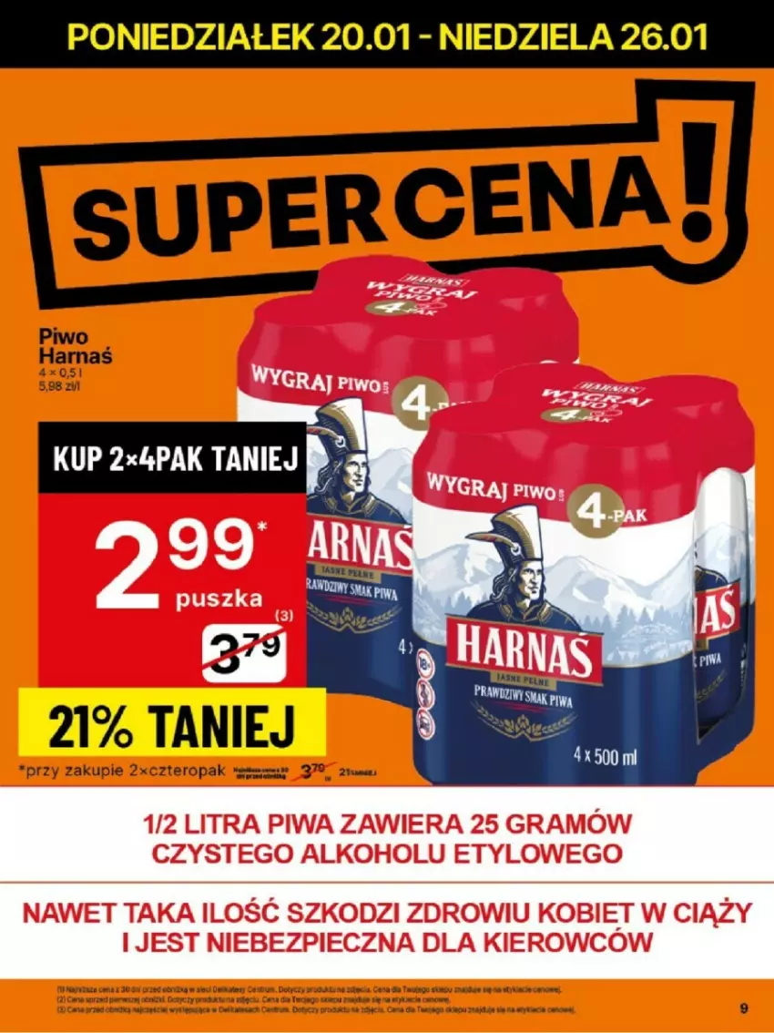 Gazetka promocyjna Delikatesy Centrum - ważna 20.01 do 26.01.2025 - strona 40 - produkty: Harnaś, Piwo