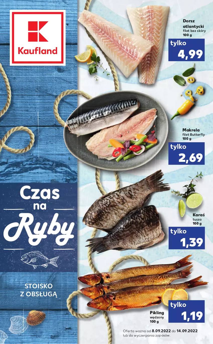 Gazetka promocyjna Kaufland - RYBY - ważna 08.09 do 14.09.2022 - strona 1 - produkty: Dorsz, Tusz