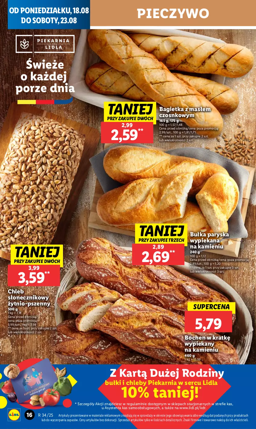 Gazetka promocyjna Lidl - GAZETKA - ważna 18.08 do 20.08.2025 - strona 20 - produkty: Bagietka, Bułka, Chleb, Piec, Pieczywo, Por, Ser