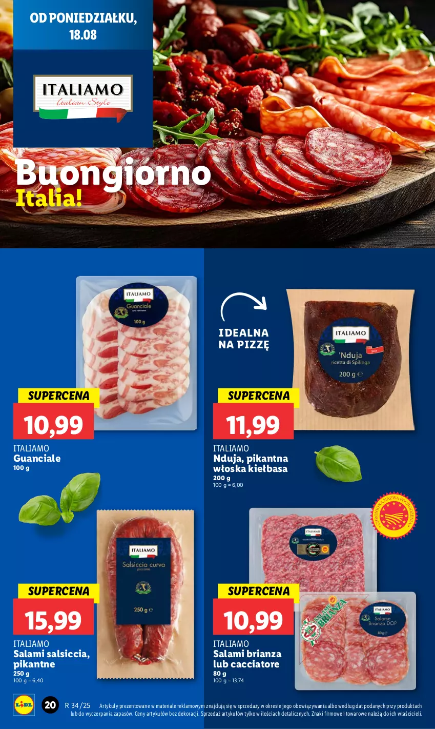 Gazetka promocyjna Lidl - GAZETKA - ważna 18.08 do 20.08.2025 - strona 24 - produkty: Kiełbasa, Salami