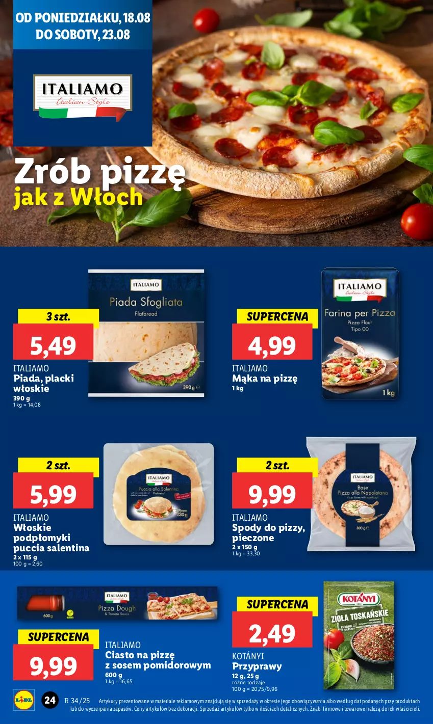 Gazetka promocyjna Lidl - GAZETKA - ważna 18.08 do 20.08.2025 - strona 28 - produkty: Kotányi, Lack, Mąka, Piec, Przyprawy, Sos