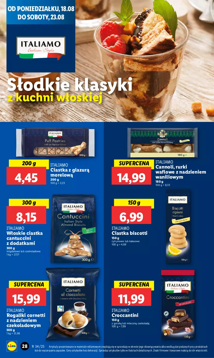 Gazetka promocyjna Lidl - GAZETKA - ważna 18.08 do 20.08.2025 - strona 32 - produkty: Ciastka, Kakao, Lazur, Rogal, Rurki