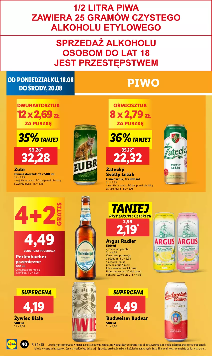 Gazetka promocyjna Lidl - GAZETKA - ważna 18.08 do 20.08.2025 - strona 46 - produkty: Gra, Grejpfrut, NBA, Piwo, Radler, Ser