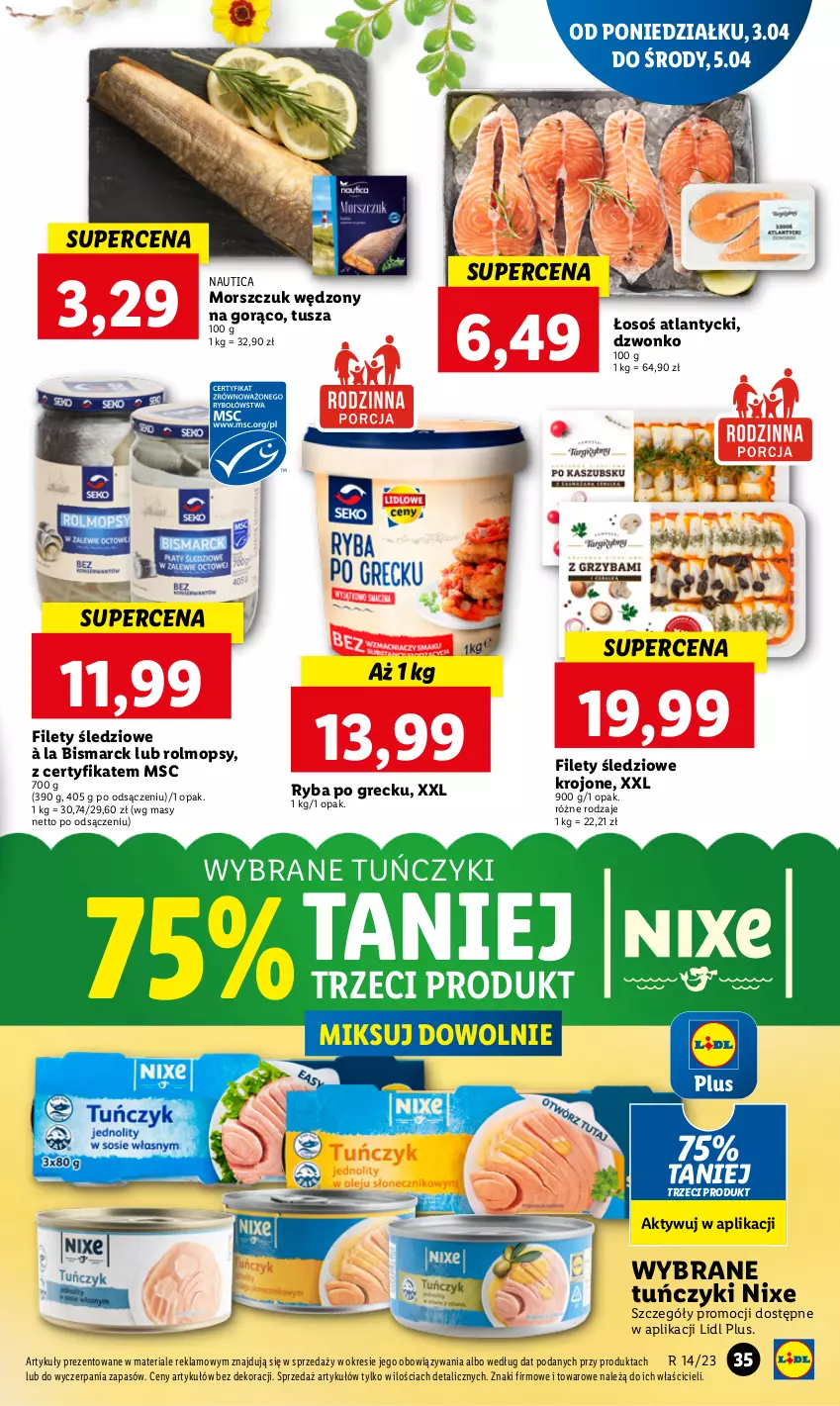 Gazetka promocyjna Lidl - GAZETKA - ważna 03.04 do 05.04.2023 - strona 39 - produkty: Mop, Ryba, Ryba po grecku, Tuńczyk, Tusz