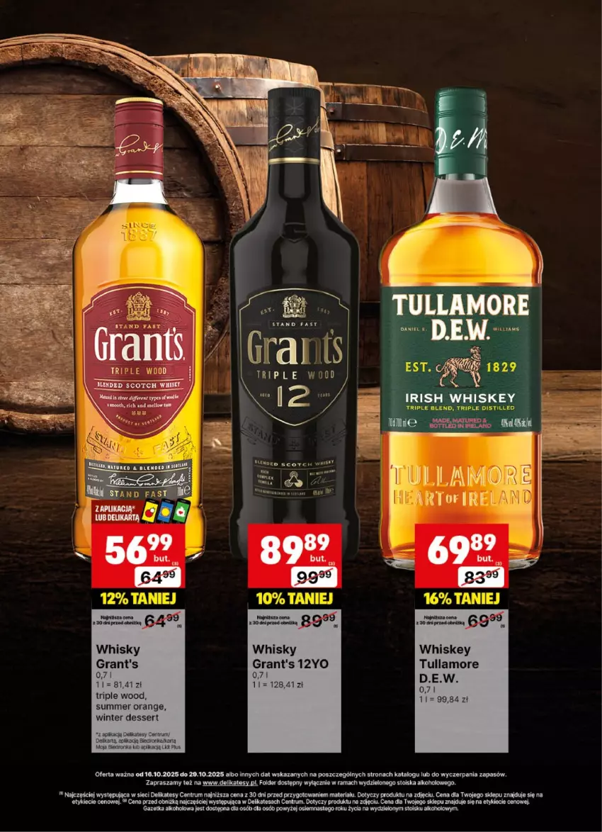 Gazetka promocyjna Delikatesy Centrum - Delibarek DC42-DC43 - ważna 16.10 do 29.10.2025 - strona 26 - produkty: Fa, Gra, Grant's, K2, Rama, Rum, Ser, Whiskey, Whisky