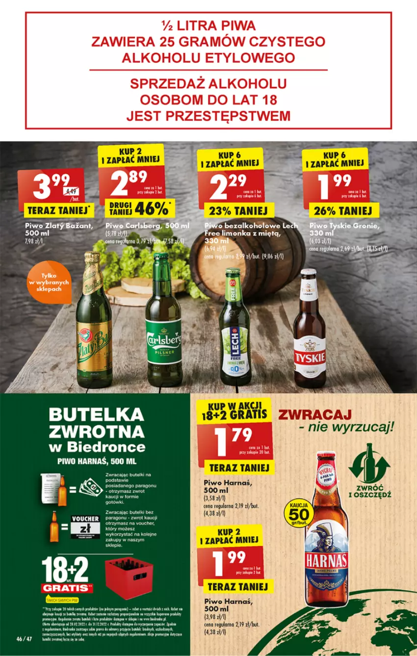 Gazetka promocyjna Biedronka - W tym tygodniu - ważna 10.10 do 15.10.2022 - strona 46 - produkty: Harnaś, Piwo, Tera