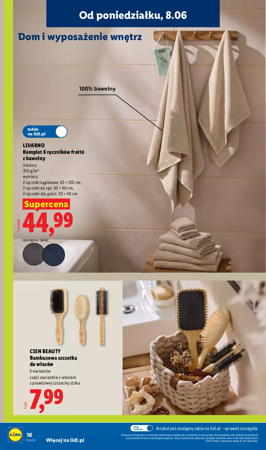 Gazetka promocyjna Lidl - Katalog ważny od 8.06 - ważna 08.06 do 13.06.2026 - strona 18 - produkty: Ivar, Ręcznik, Szczotka, Szczotka do włosów