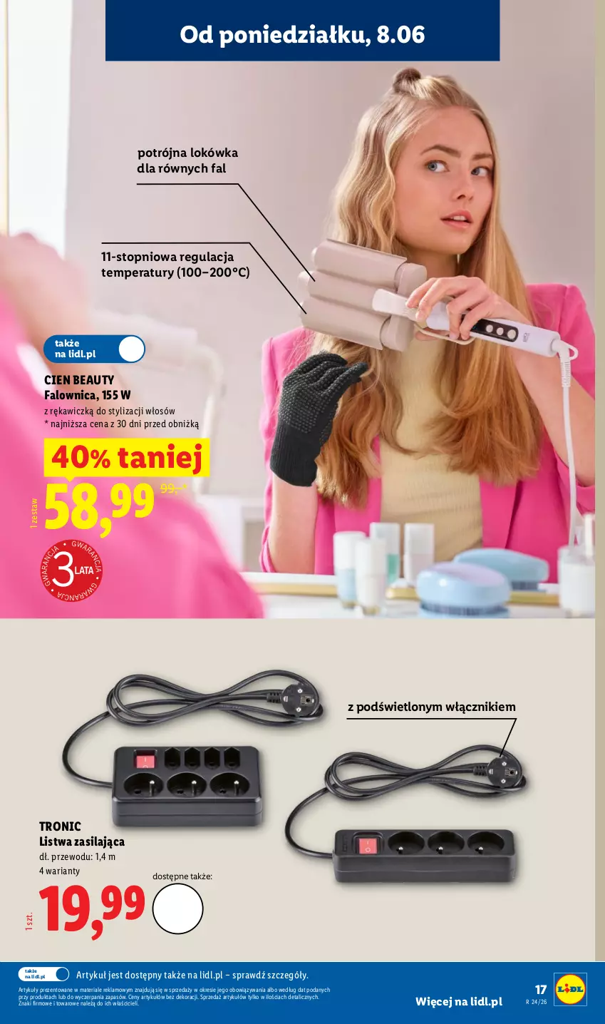 Gazetka promocyjna Lidl - Katalog ważny od 8.06 - ważna 08.06 do 13.06.2026 - strona 19 - produkty: Fa, Listwa, Lokówka, Top