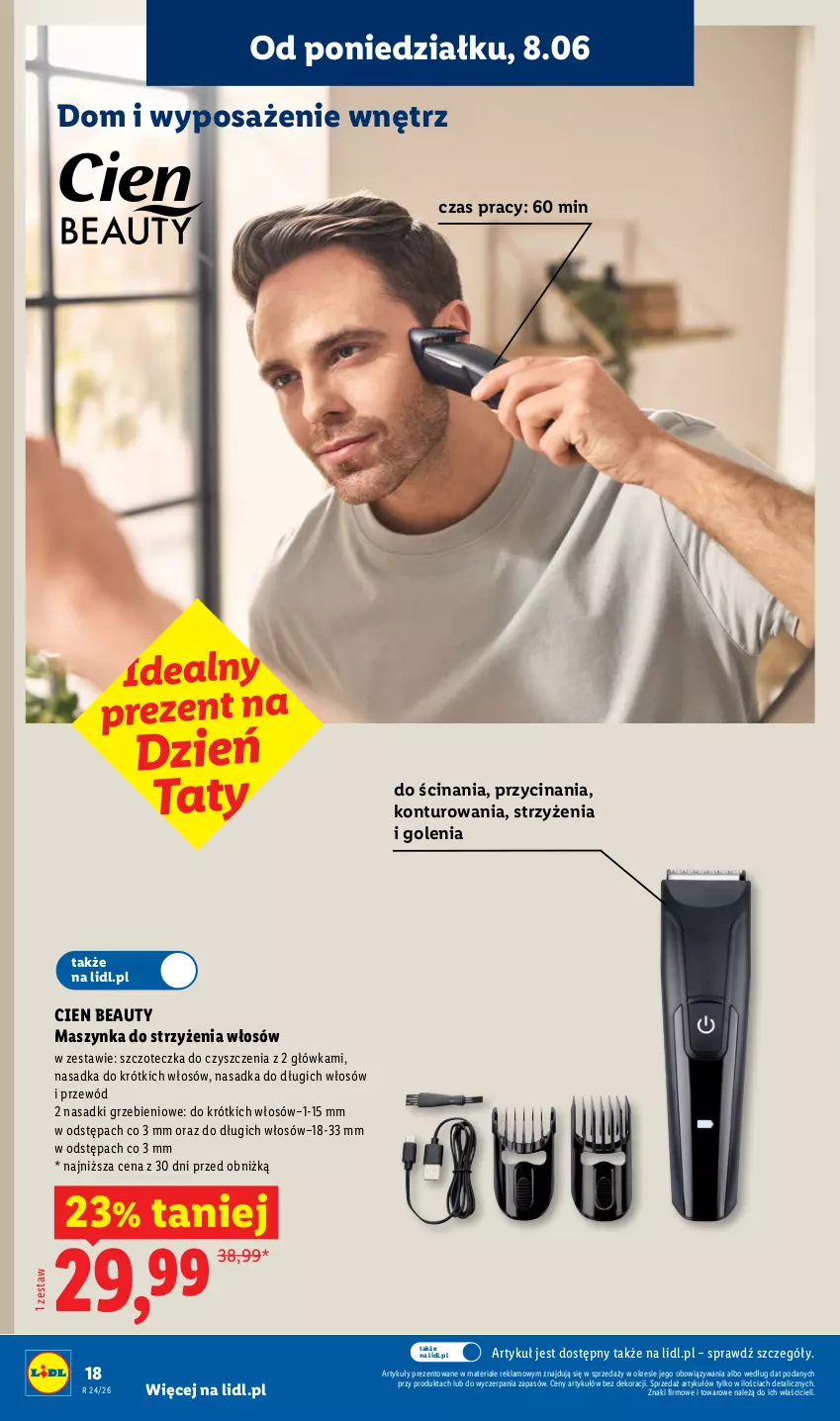 Gazetka promocyjna Lidl - Katalog ważny od 8.06 - ważna 08.06 do 13.06.2026 - strona 20 - produkty: Maszynka, Przewód, Szczoteczka, Szynka