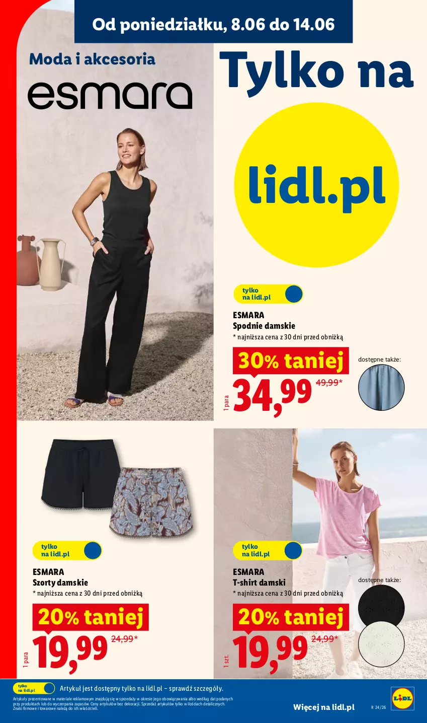 Gazetka promocyjna Lidl - Katalog ważny od 8.06 - ważna 08.06 do 13.06.2026 - strona 26 - produkty: Moda, Spodnie, Szorty, T-shirt