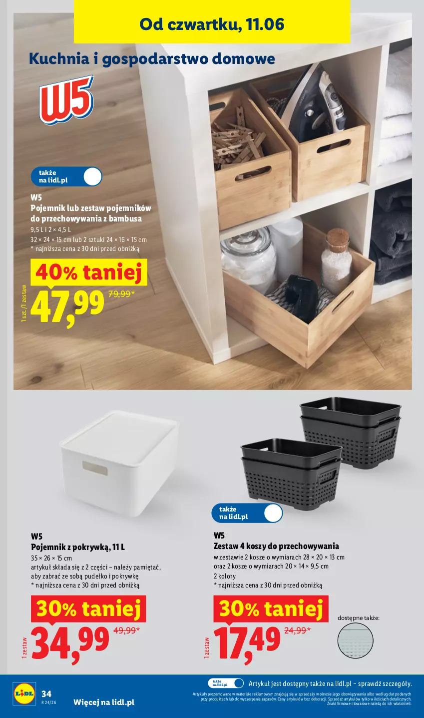 Gazetka promocyjna Lidl - Katalog ważny od 8.06 - ważna 08.06 do 13.06.2026 - strona 38 - produkty: Kosz, Kuchnia, Mięta, Pojemnik, Pojemnik z pokrywką, Pudełko