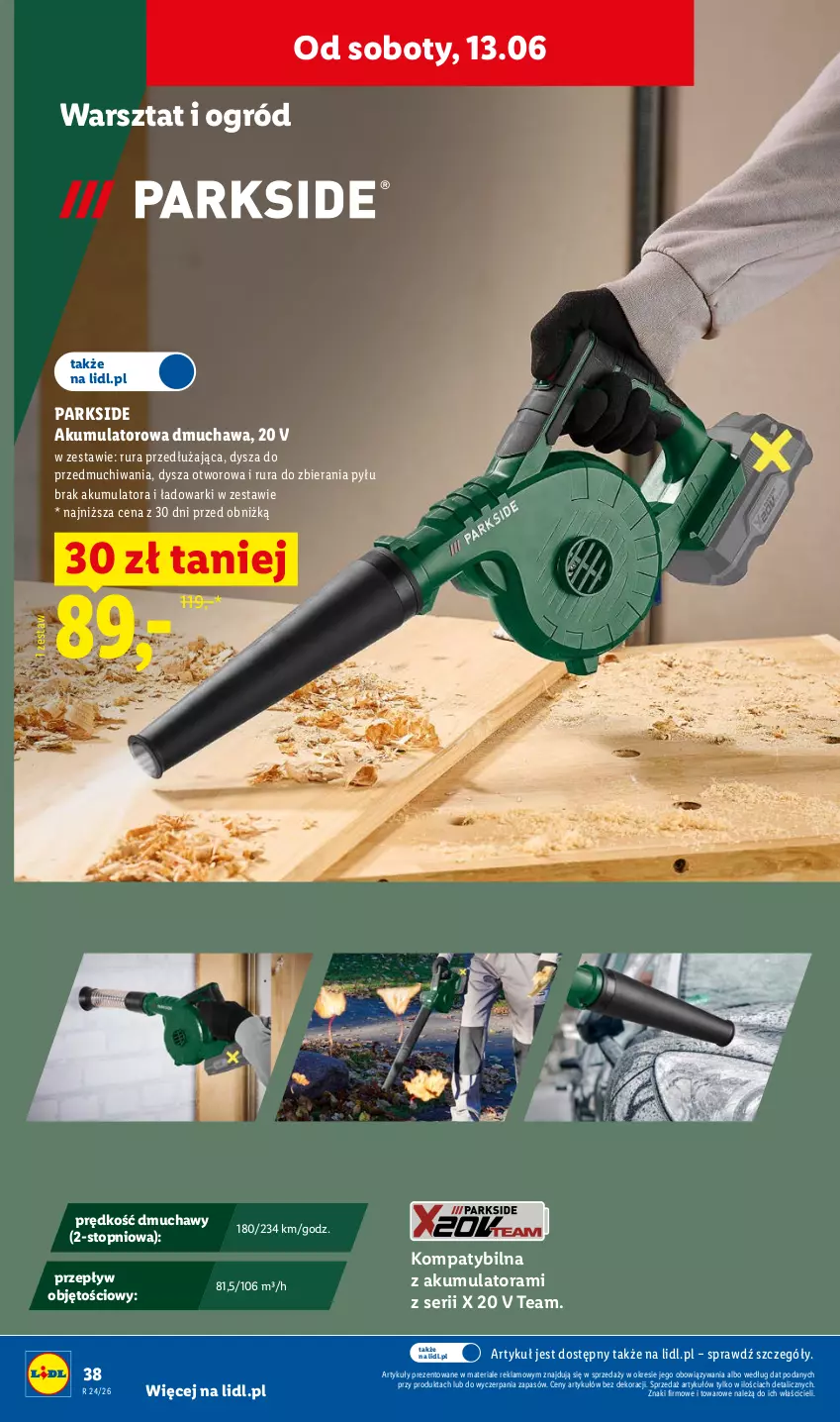 Gazetka promocyjna Lidl - Katalog ważny od 8.06 - ważna 08.06 do 13.06.2026 - strona 42 - produkty: Akumulator, Ogród, Parkside, Rura, Ser, Top