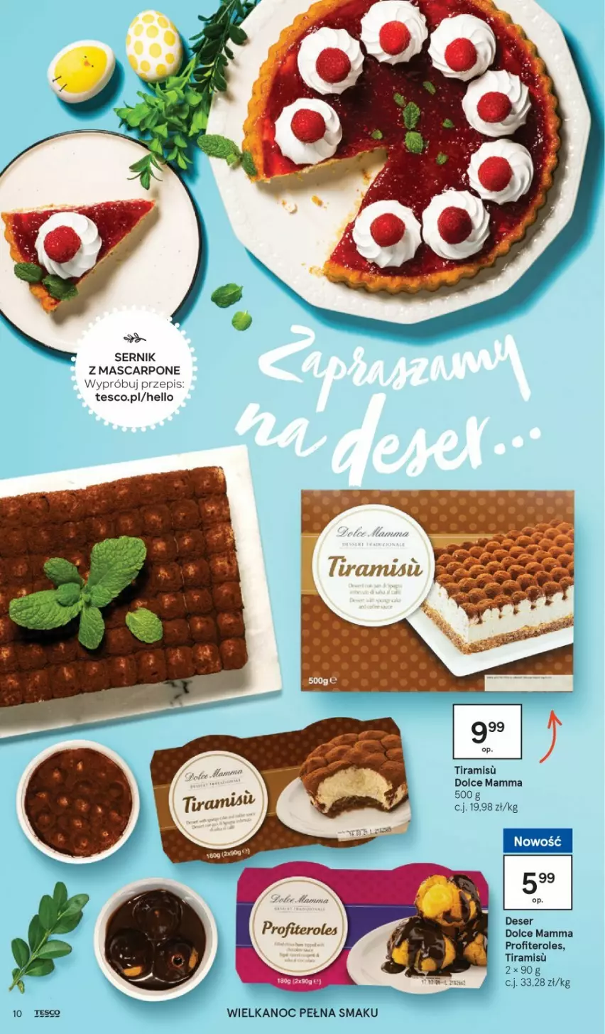 Gazetka promocyjna Tesco - Tesco katalog Wielkanoc - ważna 18.03 do 03.04.2021 - strona 10 - produkty: Deser, Mascarpone, Ser