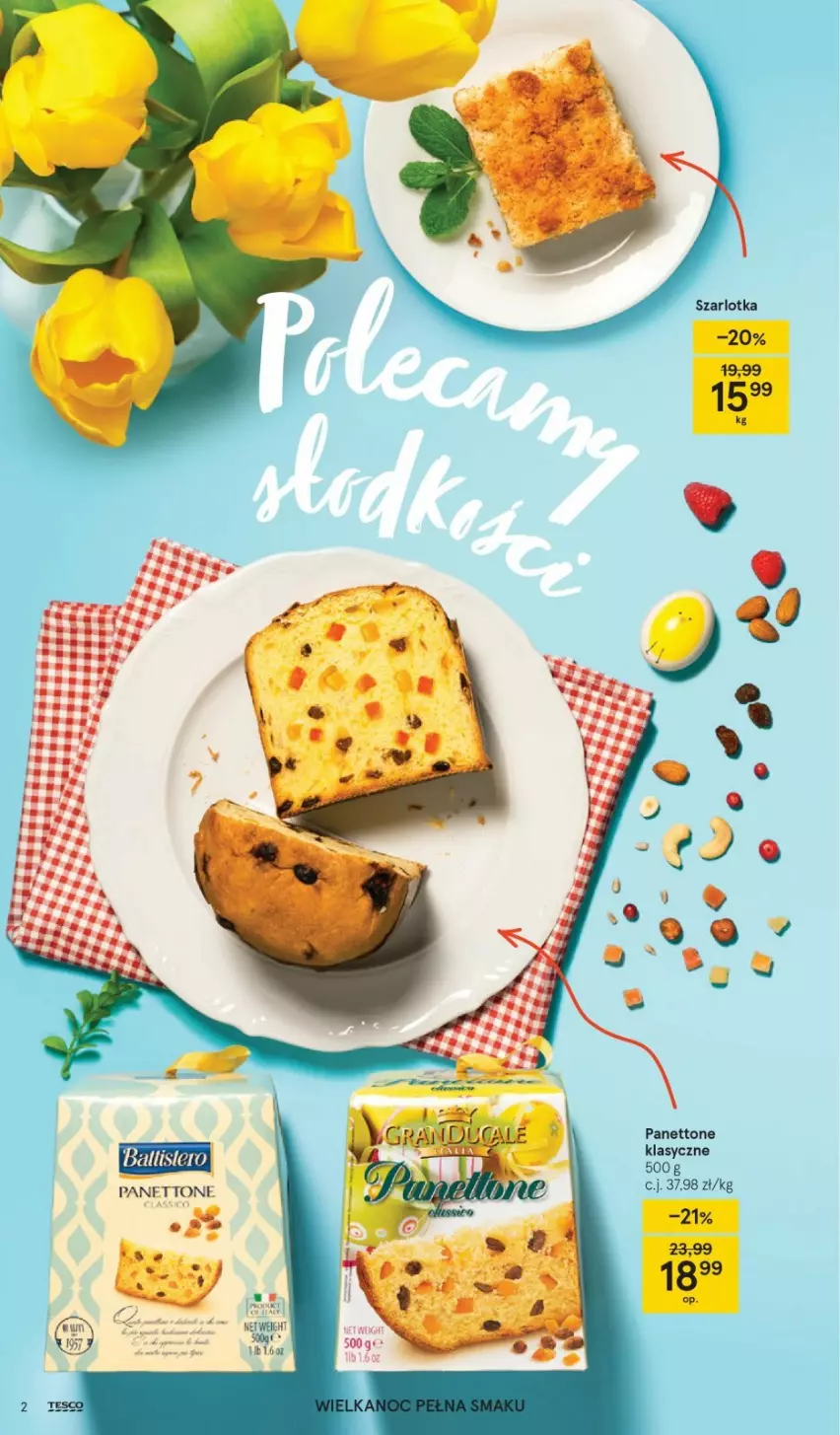 Gazetka promocyjna Tesco - Tesco katalog Wielkanoc - ważna 18.03 do 03.04.2021 - strona 2 - produkty: Szarlotka