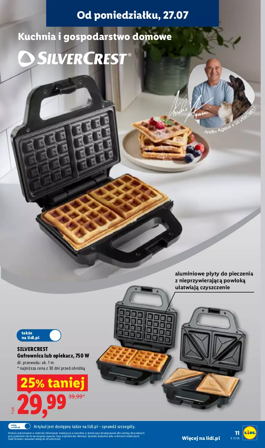 Gazetka promocyjna Lidl - Gazetka ważna od 27.07. do 01.08. - ważna 27.07 do 01.08.2026 - strona 11 - produkty: Gofrownica, Kuchnia, Piec, Silvercrest