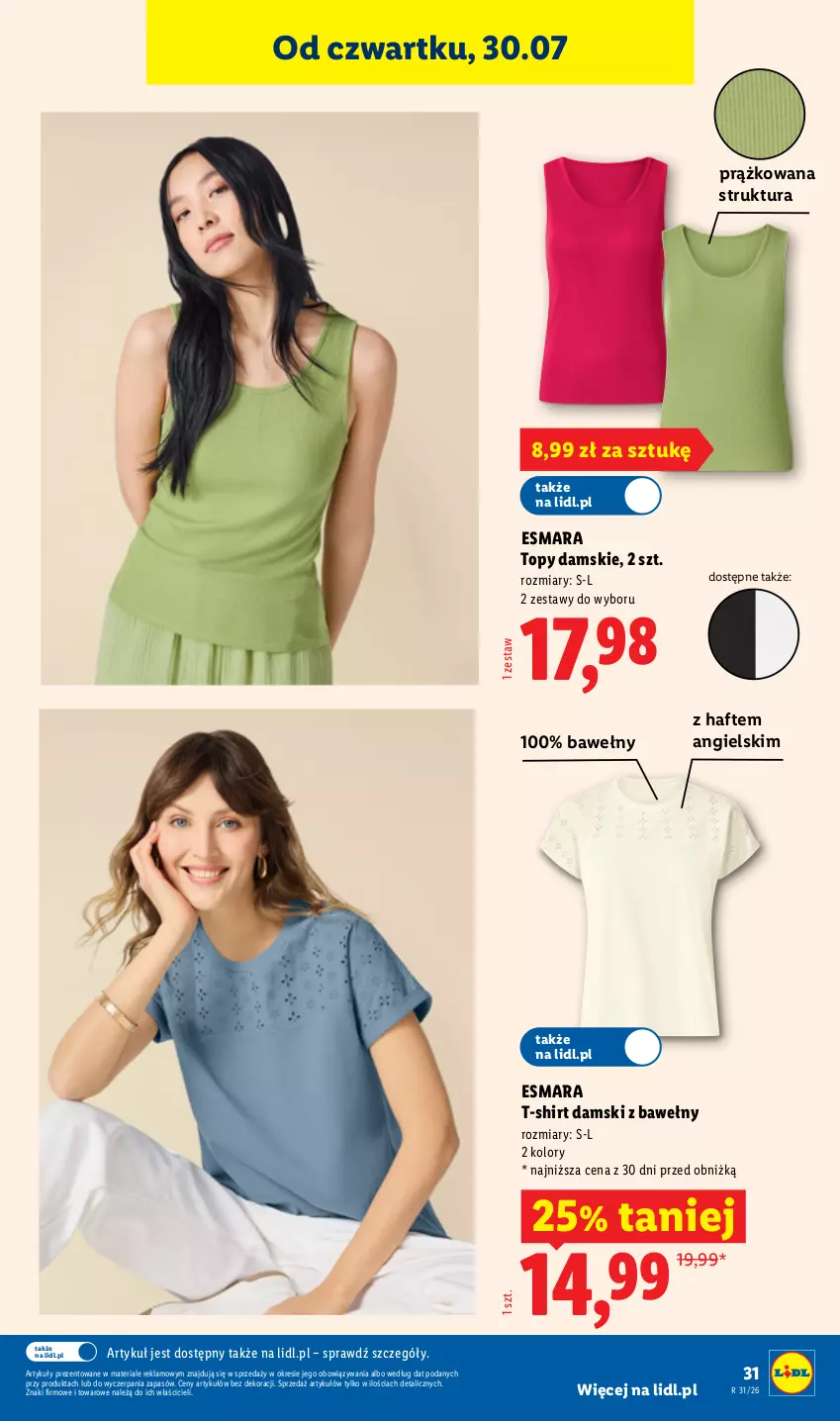 Gazetka promocyjna Lidl - Gazetka ważna od 27.07. do 01.08. - ważna 27.07 do 01.08.2026 - strona 37 - produkty: T-shirt, Top