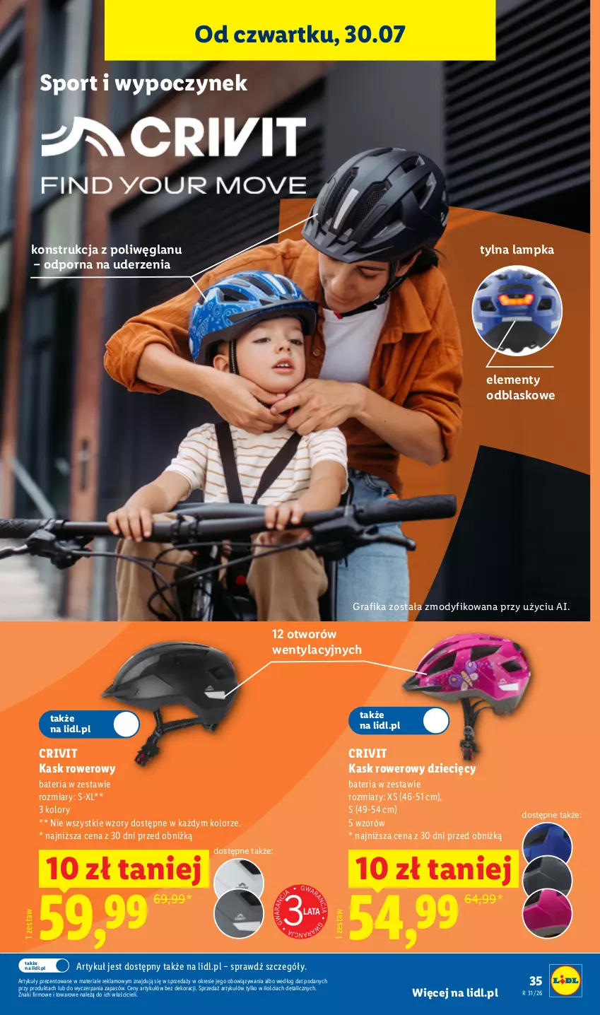 Gazetka promocyjna Lidl - Gazetka ważna od 27.07. do 01.08. - ważna 27.07 do 01.08.2026 - strona 41 - produkty: Bateria, Dzieci, Gra, Grafika, Kask, Por, Rower, Sport