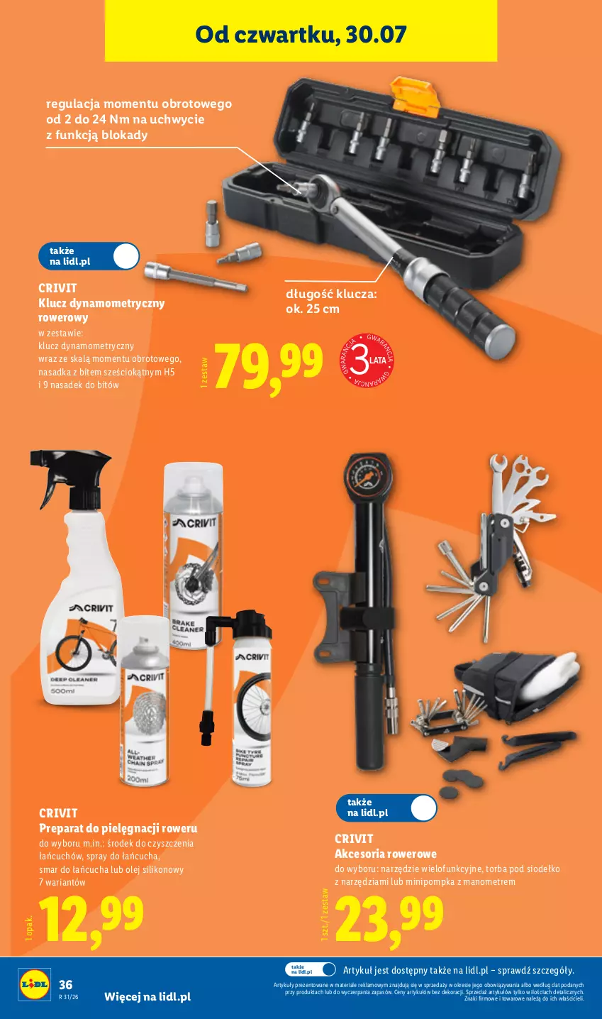 Gazetka promocyjna Lidl - Gazetka ważna od 27.07. do 01.08. - ważna 27.07 do 01.08.2026 - strona 42 - produkty: Olej, Pompka, Rower, Torba