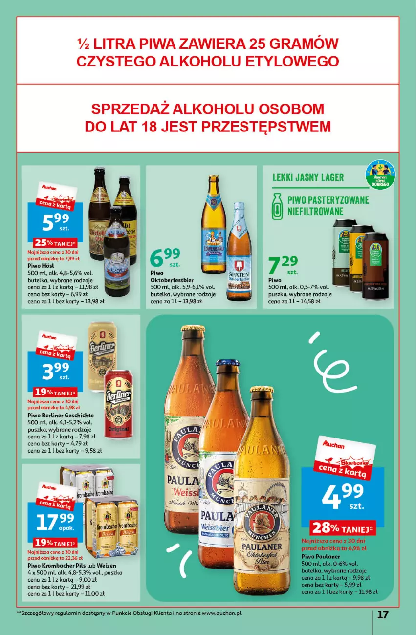 Gazetka promocyjna Auchan - Gazetka MAXI rewelacje! Hipermarket Auchan - ważna 14.09 do 20.09.2023 - strona 17 - produkty: Gra, Piwa, Piwo