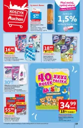 Gazetka promocyjna Auchan - Gazetka MAXI rewelacje! Hipermarket Auchan - Gazetka - ważna od 20.09 do 20.09.2023 - strona 19 - produkty: Domestos, Papier, Bref, Tablet, Worki na śmieci, Papier toaletowy, Odplamiacz, Somat, Chusteczki, Worki na śmiec, Vanish, Zmywarki, Tabletki do zmywarki, Fa