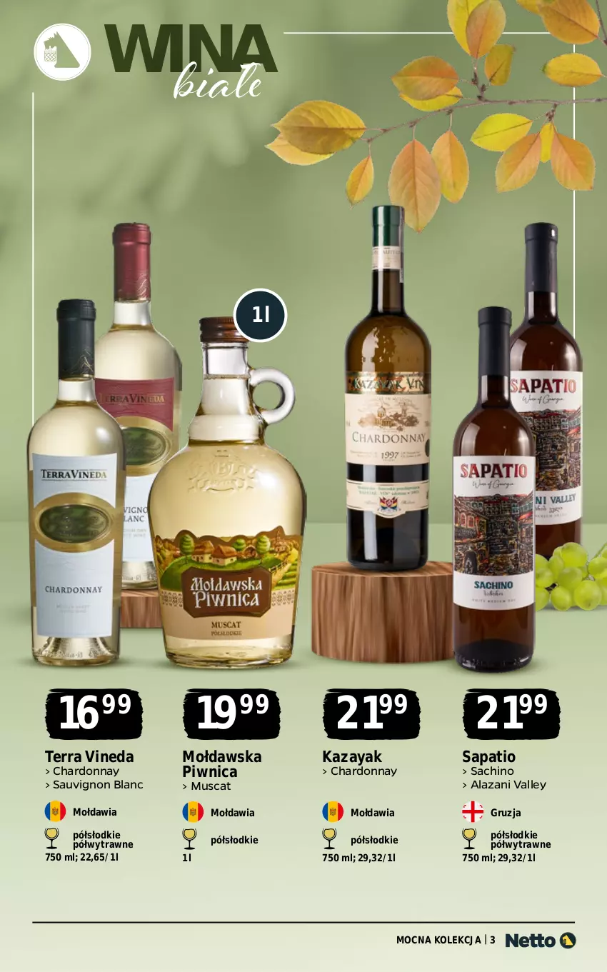 Gazetka promocyjna Netto - Alkohole - Wina - ważna 13.10 do 25.10.2025 - strona 3 - produkty: Chardonnay, Mus, Sauvignon Blanc