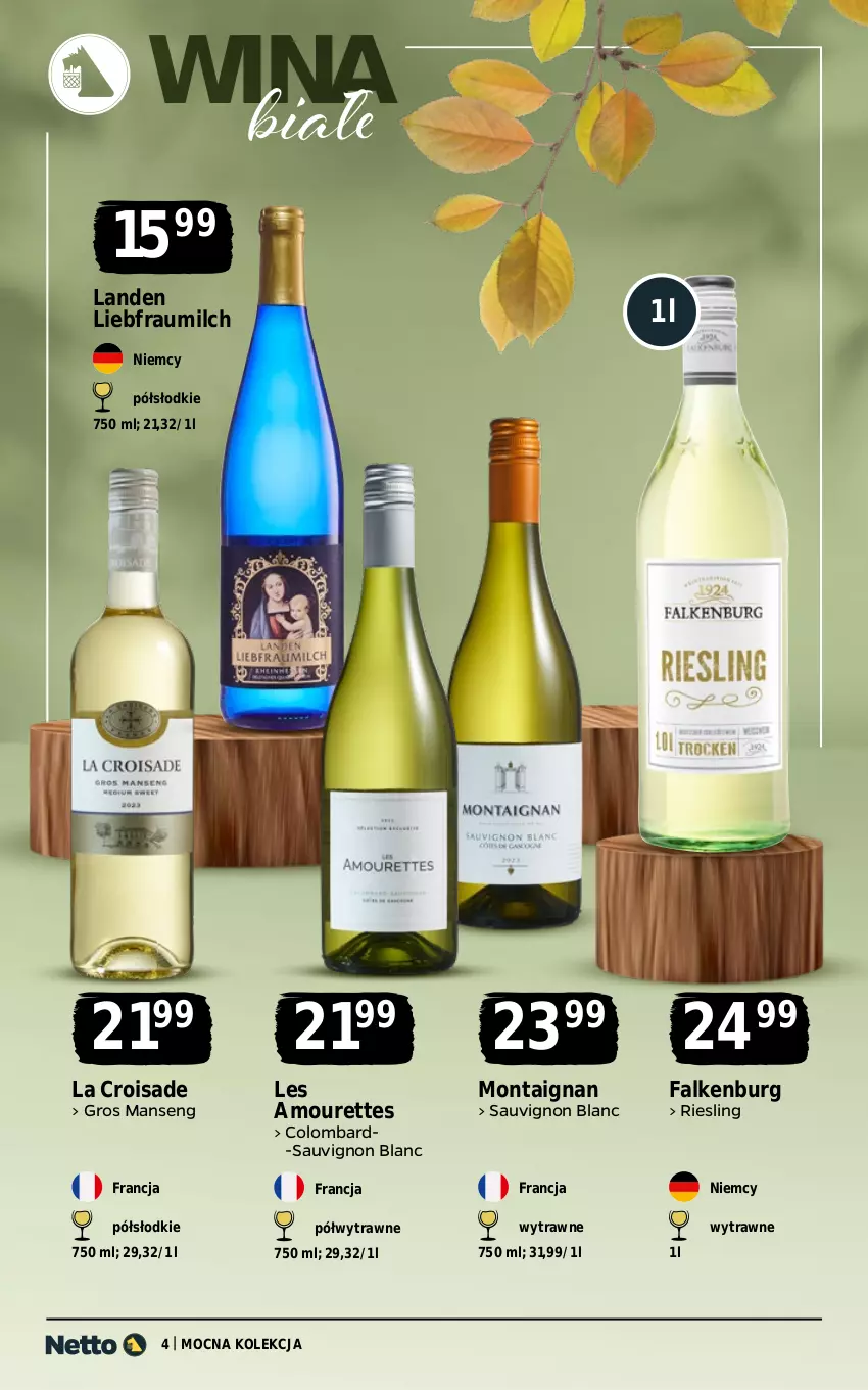 Gazetka promocyjna Netto - Alkohole - Wina - ważna 13.10 do 25.10.2025 - strona 4 - produkty: Fa, Sauvignon Blanc