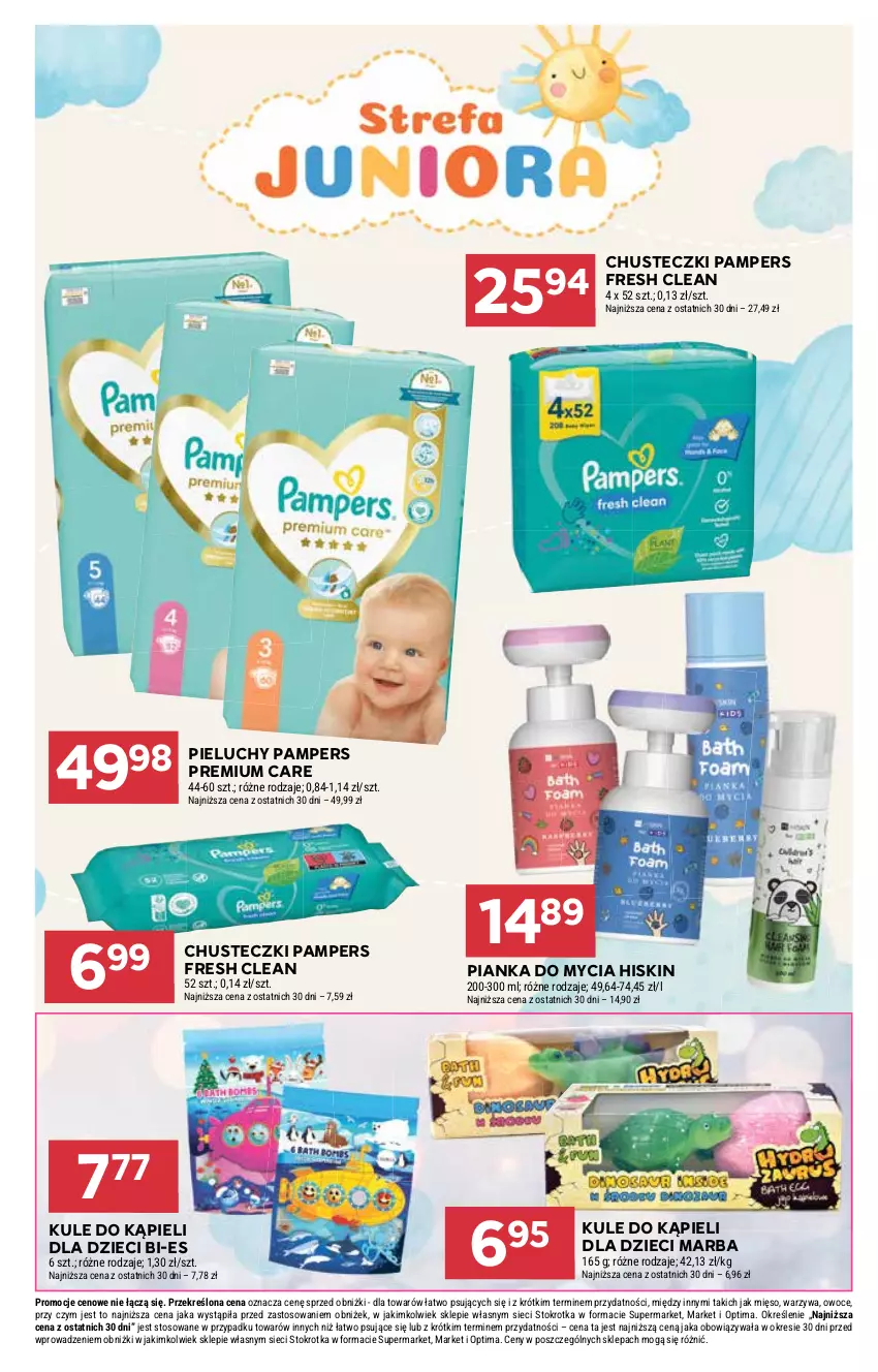 Gazetka promocyjna Stokrotka - Market - ważna 26.02 do 04.03.2026 - strona 29 - produkty: Chusteczki, Dzieci, Mięso, Optima, Owoce, Pampers, Pieluchy, Warzywa