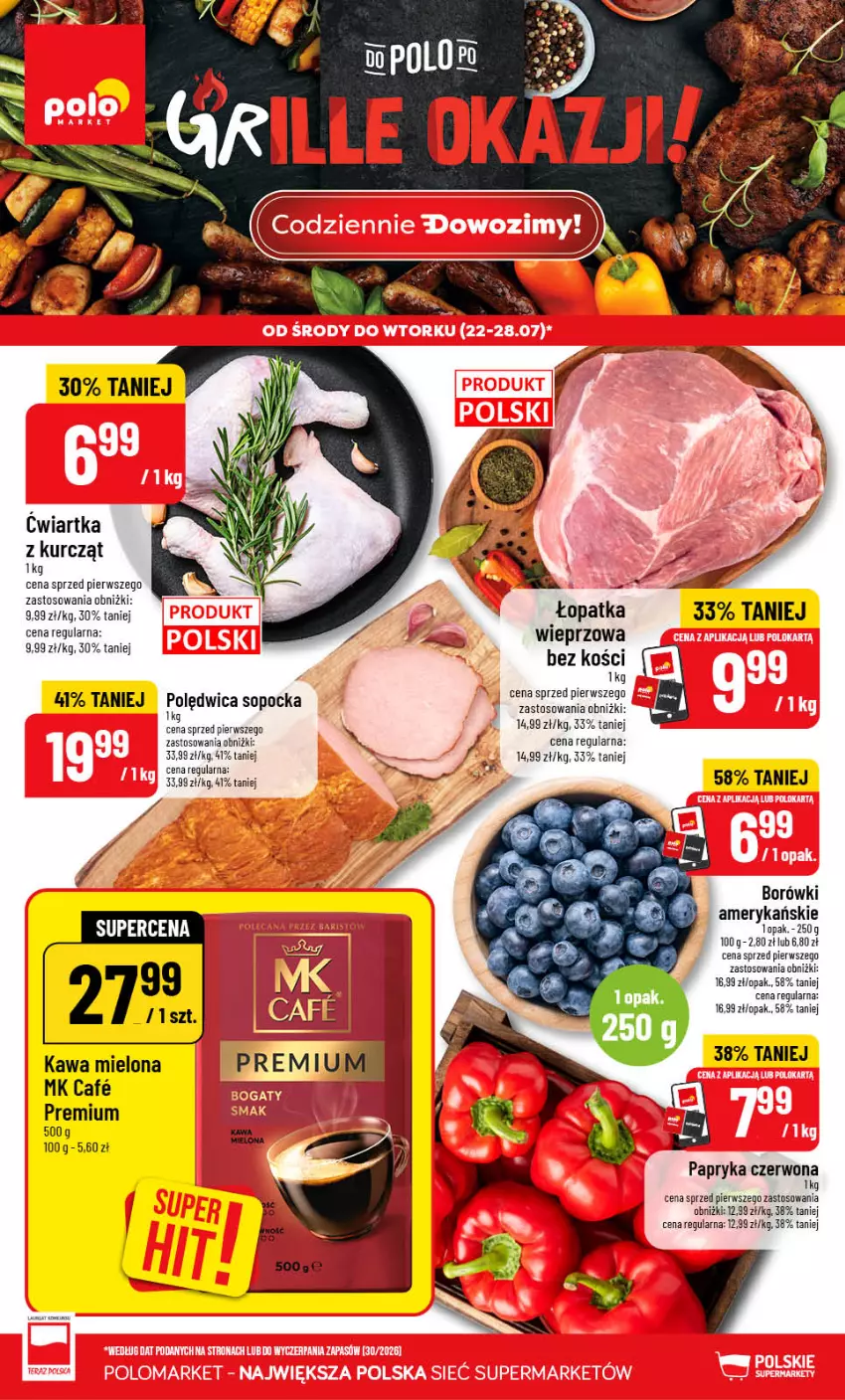 Gazetka promocyjna PoloMarket - Gazetka Polomarket 22.07-28.07 - ważna 22.07 do 28.07.2026 - strona 1 - produkty: Fa, Kawa, Kawa mielona, Papryka, Papryka czerwona, Polędwica