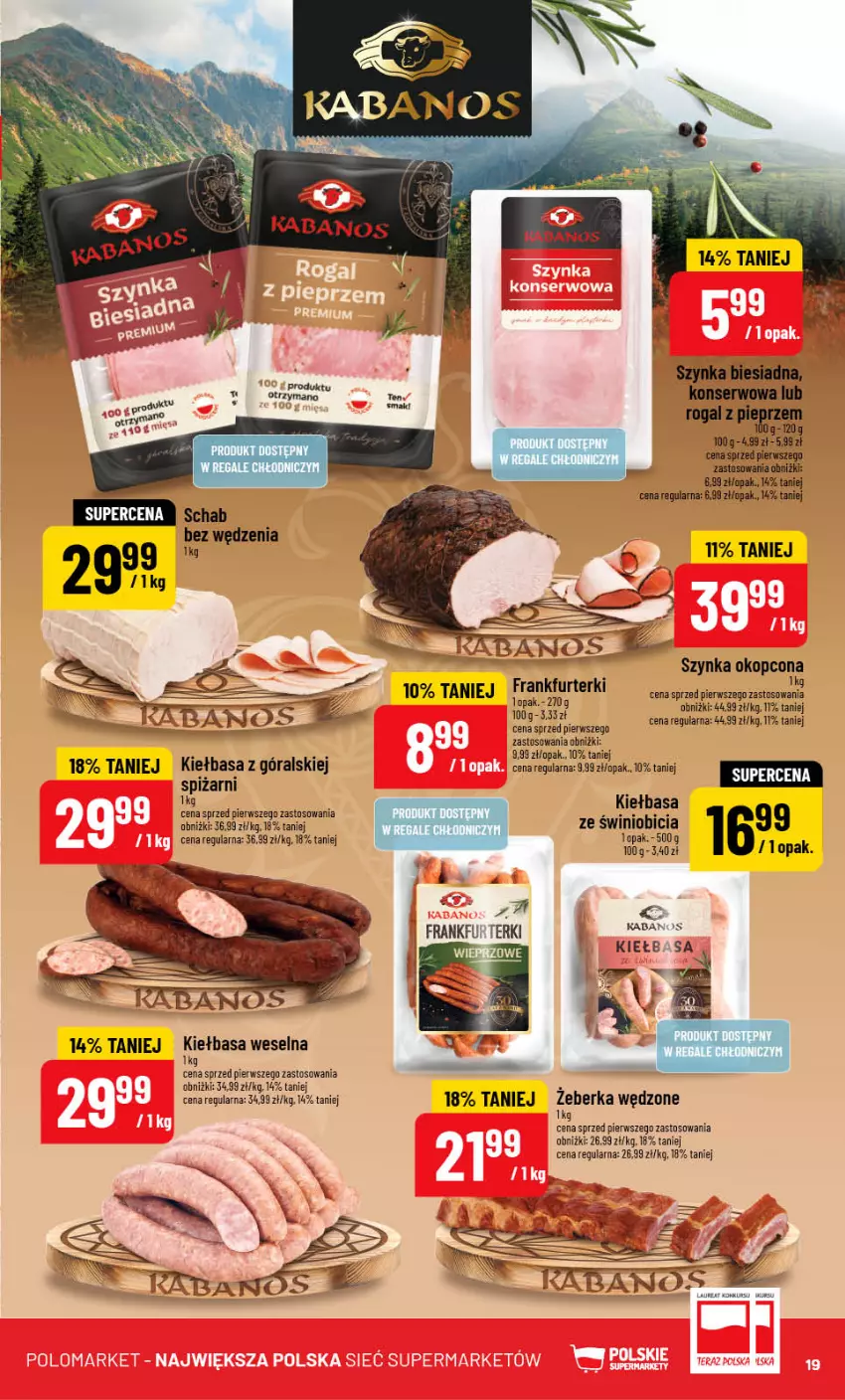 Gazetka promocyjna PoloMarket - Gazetka Polomarket 22.07-28.07 - ważna 22.07 do 28.07.2026 - strona 19 - produkty: BIC, Frankfurterki, Kiełbasa, Laur, Szynka