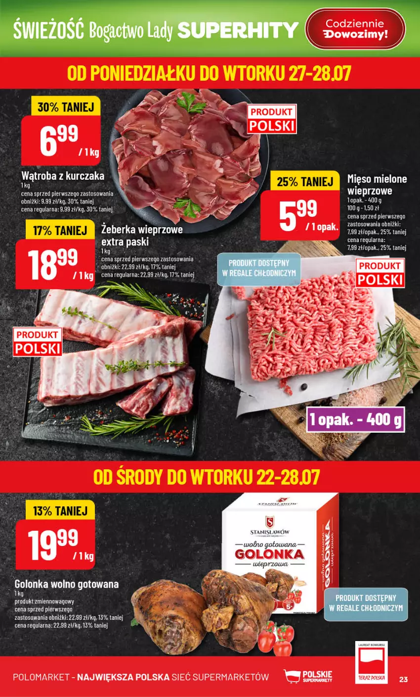 Gazetka promocyjna PoloMarket - Gazetka Polomarket 22.07-28.07 - ważna 22.07 do 28.07.2026 - strona 23 - produkty: Fa, Mięso, Mięso mielone
