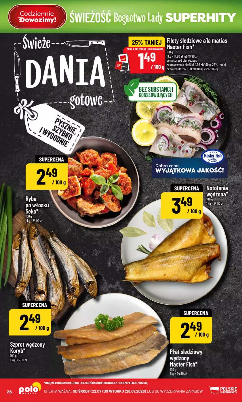 Gazetka promocyjna PoloMarket - Gazetka Polomarket 22.07-28.07 - ważna 22.07 do 28.07.2026 - strona 26 - produkty: Ryba, Ser, Szprot