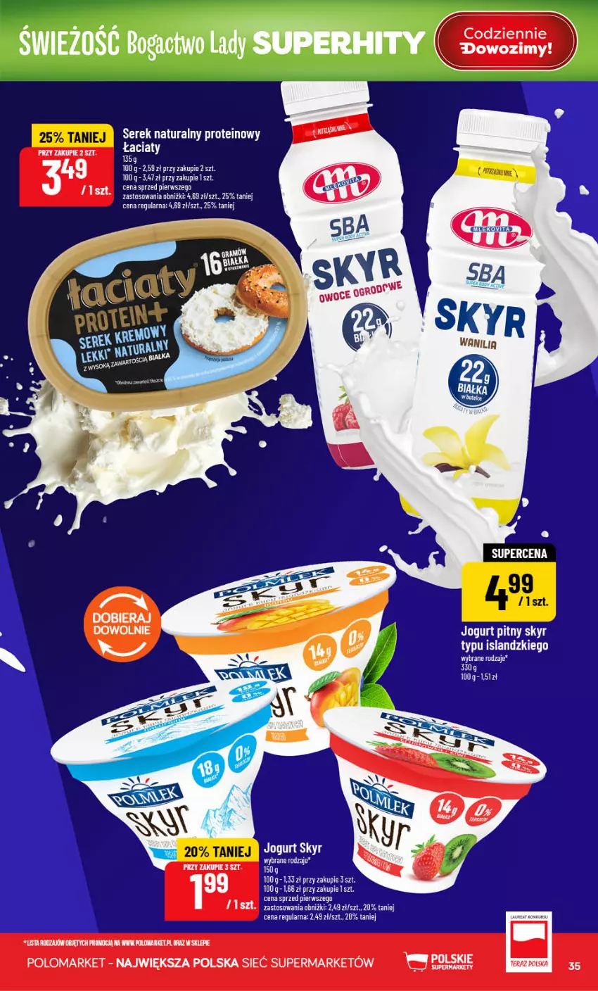 Gazetka promocyjna PoloMarket - Gazetka Polomarket 22.07-28.07 - ważna 22.07 do 28.07.2026 - strona 35 - produkty: Isla, Jogurt, Jogurt pitny, Ser, Serek, Serek naturalny, Tera