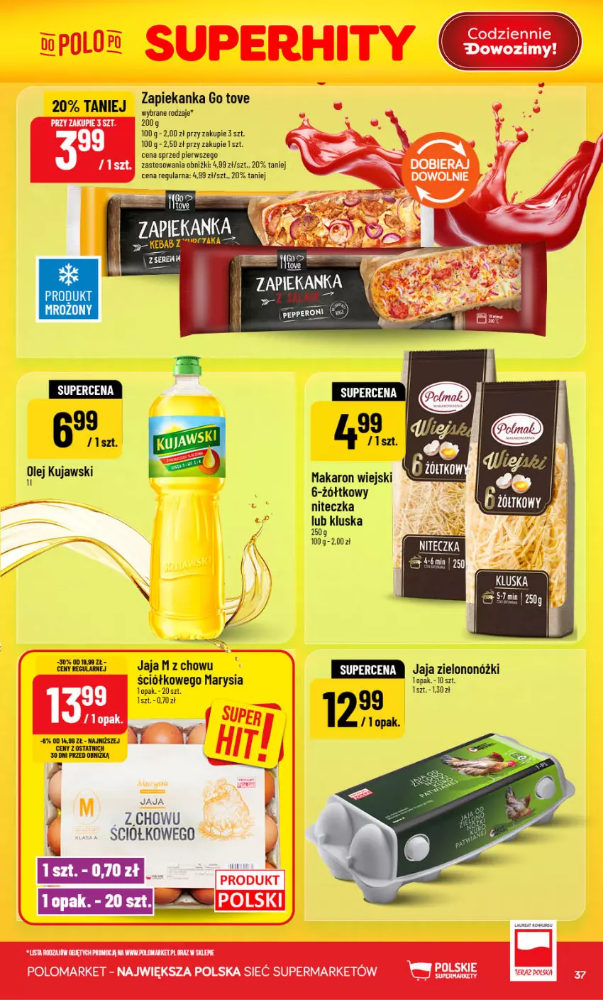 Gazetka promocyjna PoloMarket - Gazetka Polomarket 22.07-28.07 - ważna 22.07 do 28.07.2026 - strona 37 - produkty: Jaja, Kujawski, Lalka, LG, Makaron, Olej, Ser, Zapiekanka