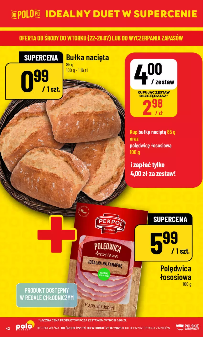 Gazetka promocyjna PoloMarket - Gazetka Polomarket 22.07-28.07 - ważna 22.07 do 28.07.2026 - strona 42 - produkty: Bułka, Polędwica, Sos