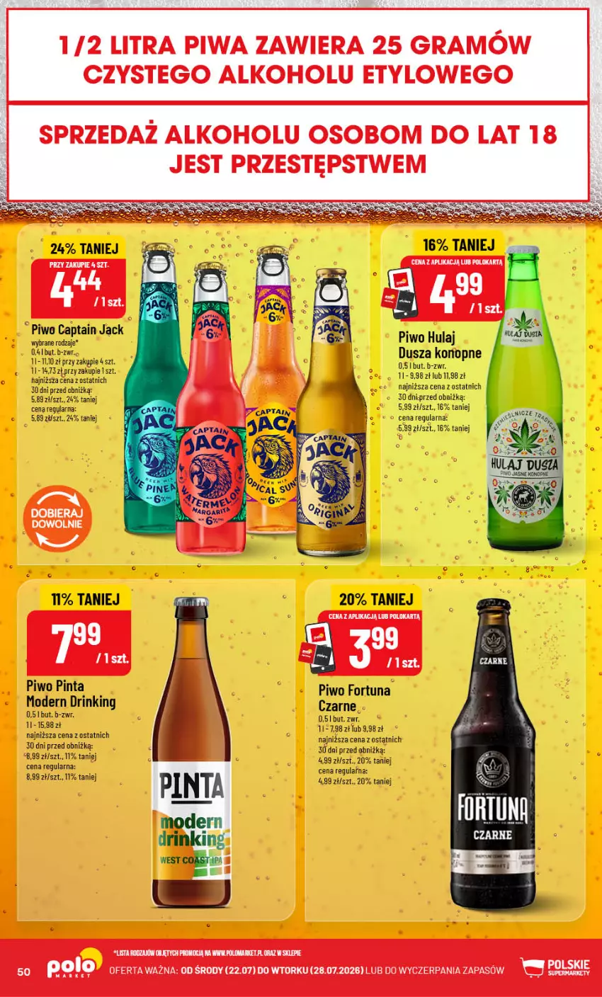 Gazetka promocyjna PoloMarket - Gazetka Polomarket 22.07-28.07 - ważna 22.07 do 28.07.2026 - strona 50 - produkty: Fortuna, Gra, Piwa, Piwo